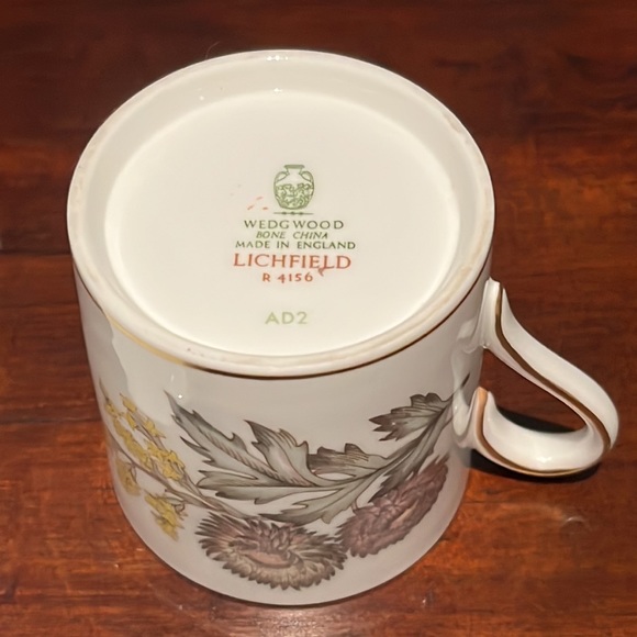 Vintage Wedgwood Lichfield Demitasse Cup & Saucer Bone China England Discont'd - Picture 8 of 15